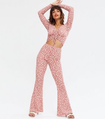 Marques Almeida Pink Floral Patchwork Boyfriend Trousers Marques Almeida