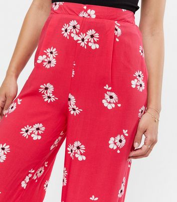 high waisted floral trousers