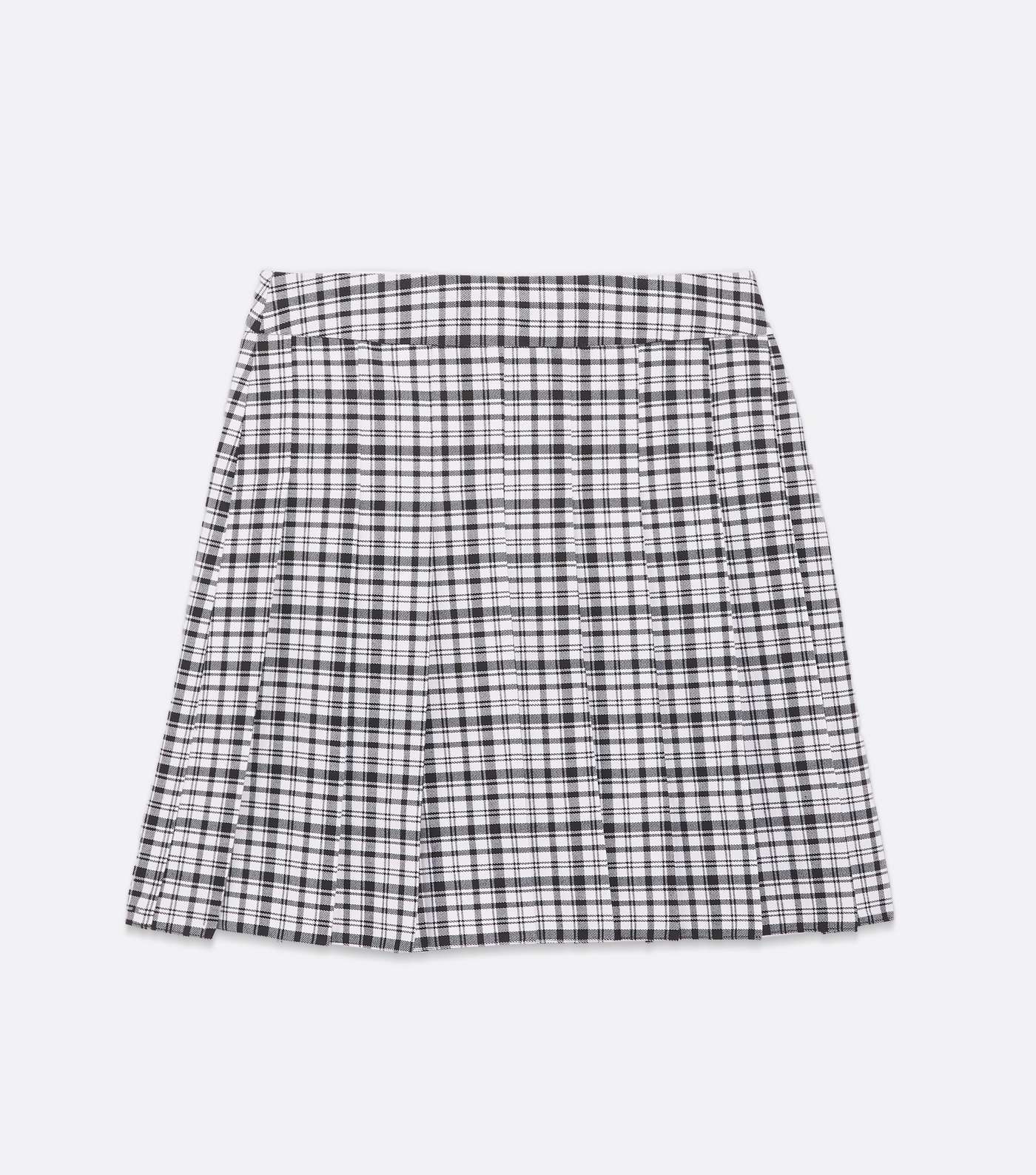 Black Check Pleated Tennis Skirt Image 5