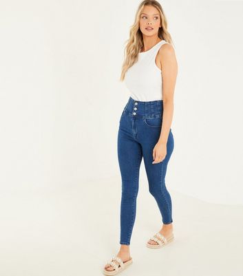QUIZ Indigo High Waist Skinny Jeans 