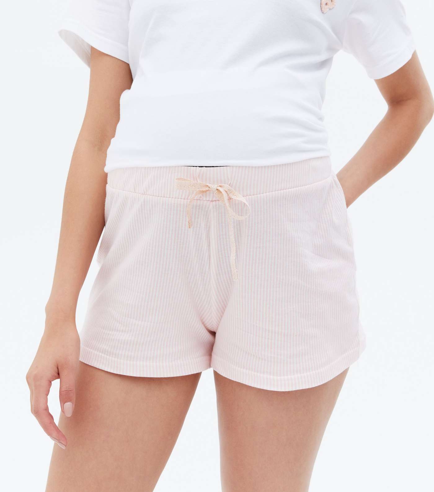 Maternity White The Bump Club Logo Short Pyjama Set Image 3