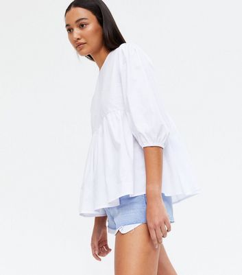 Oversized store smock top