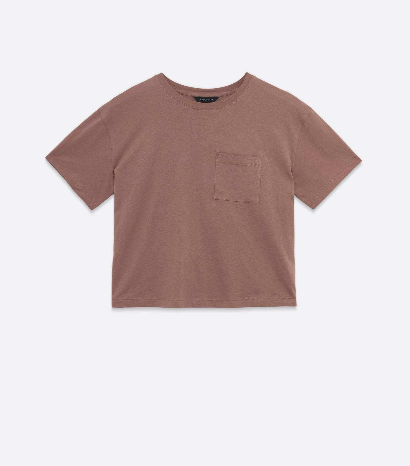 Light Brown Pocket Front Boxy T-Shirt Image 5