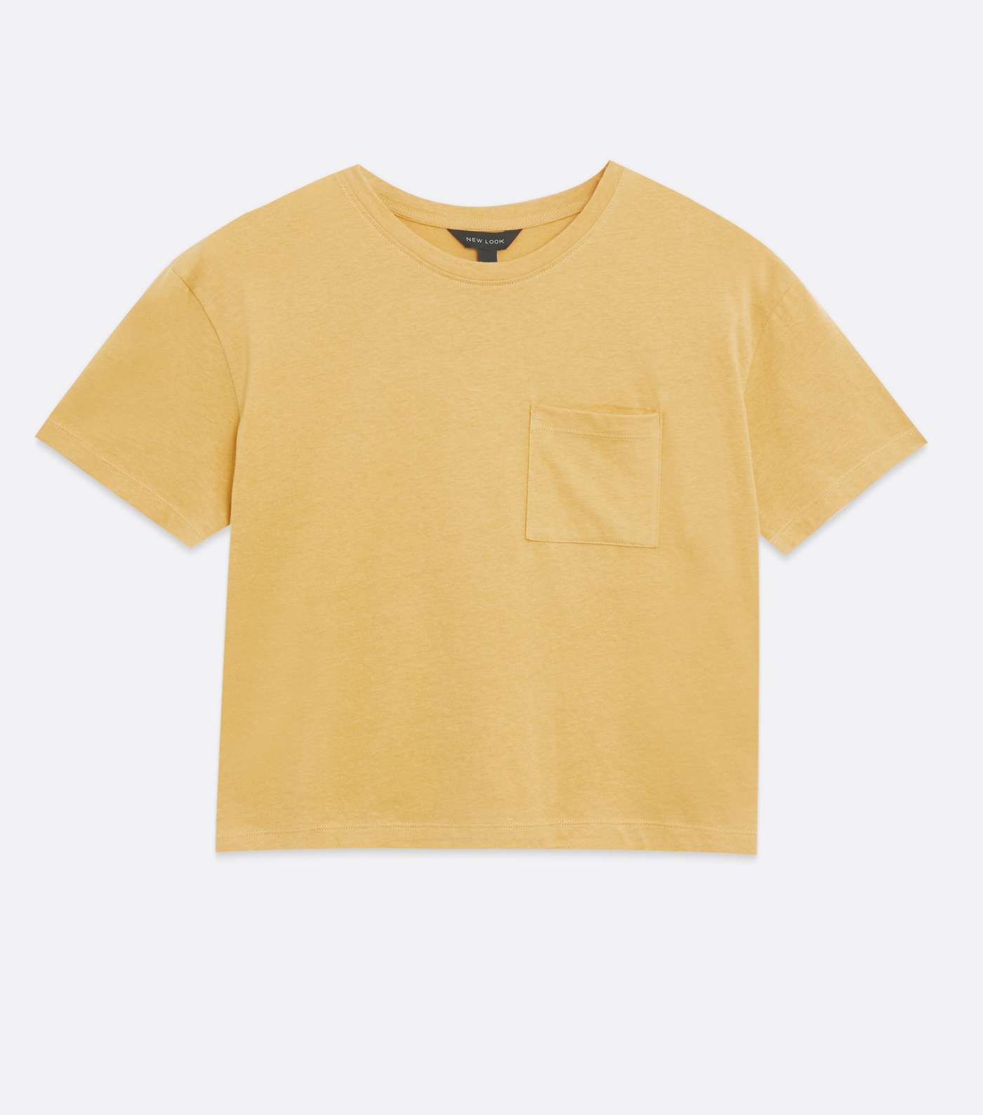 Mustard Pocket Front Boxy T-Shirt Image 5