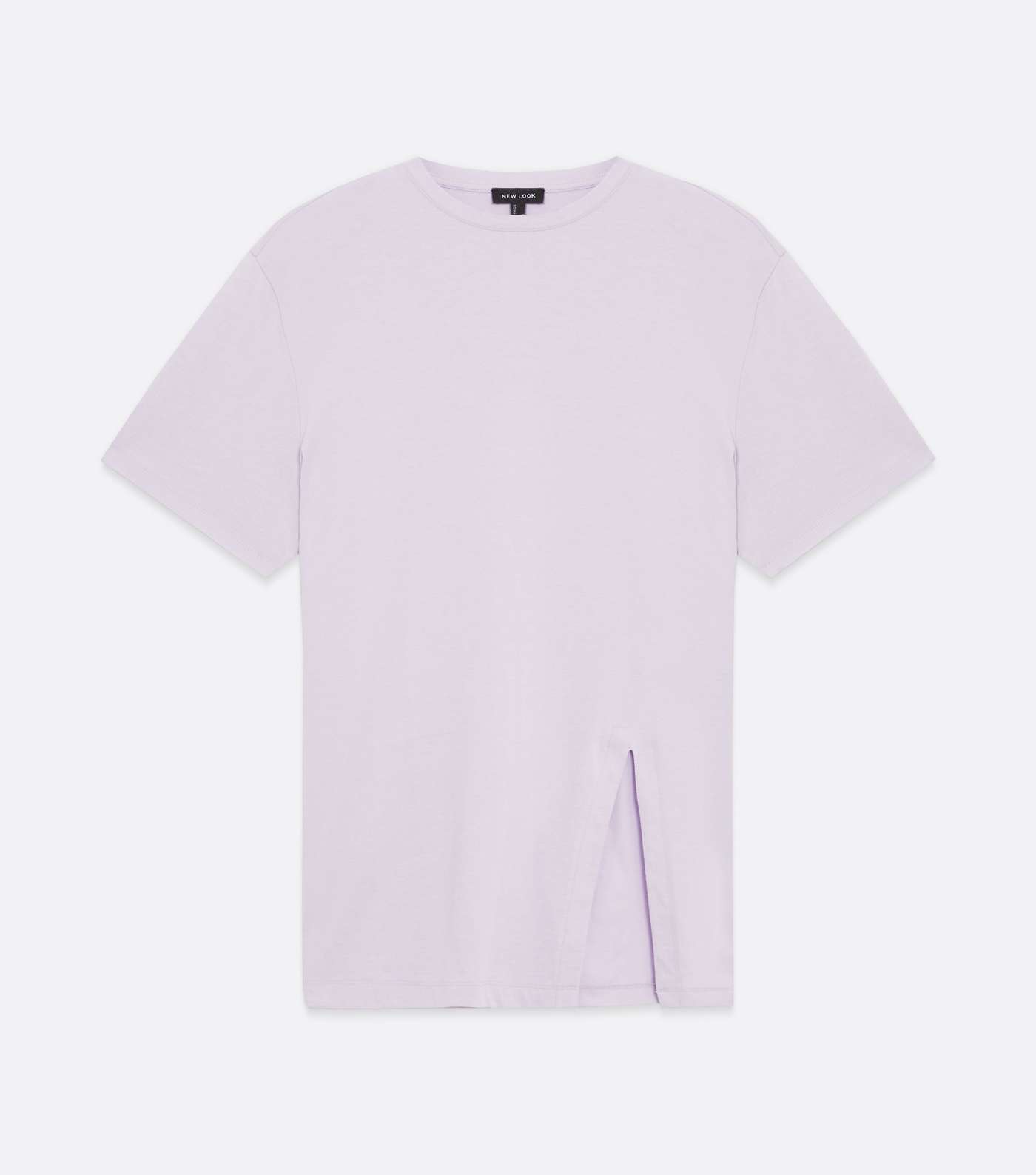 Lilac Split Hem Oversized T-Shirt Image 5