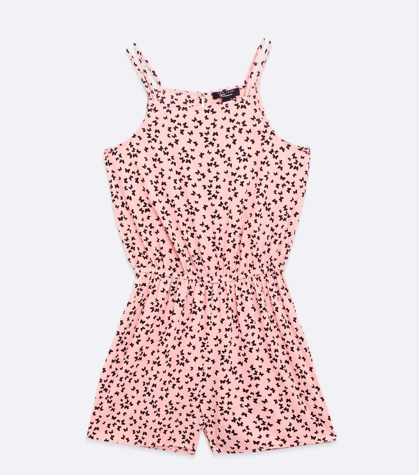 Girls Pink Butterfly Double Strap Playsuit Image 5