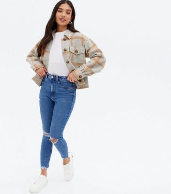 Petite high best sale waisted ripped jeans