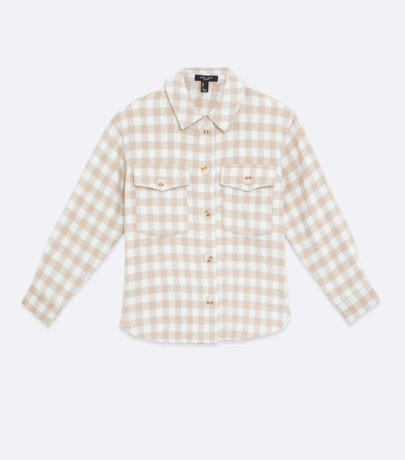 Tall Off White Gingham Shacket Image 5