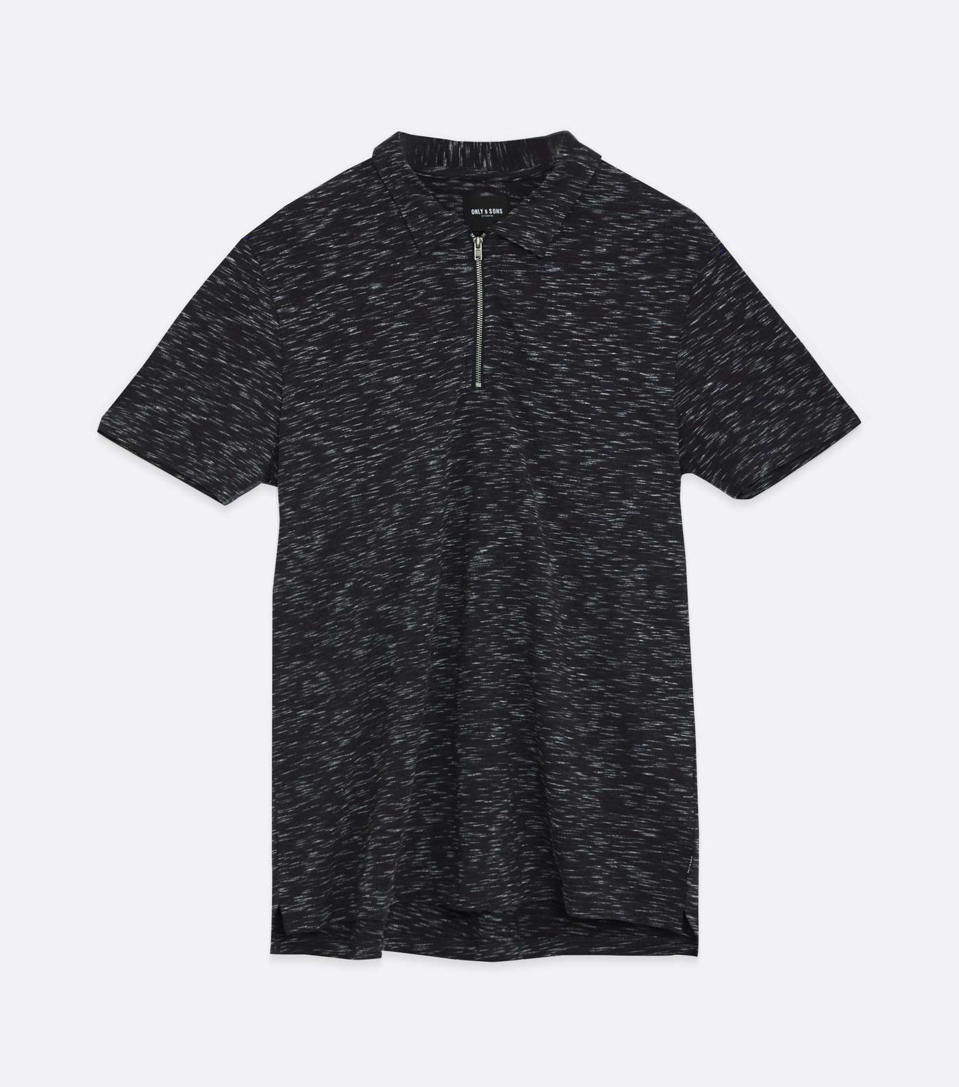 Only & Sons Grey Slim Fit Zip Polo Shirt Image 5