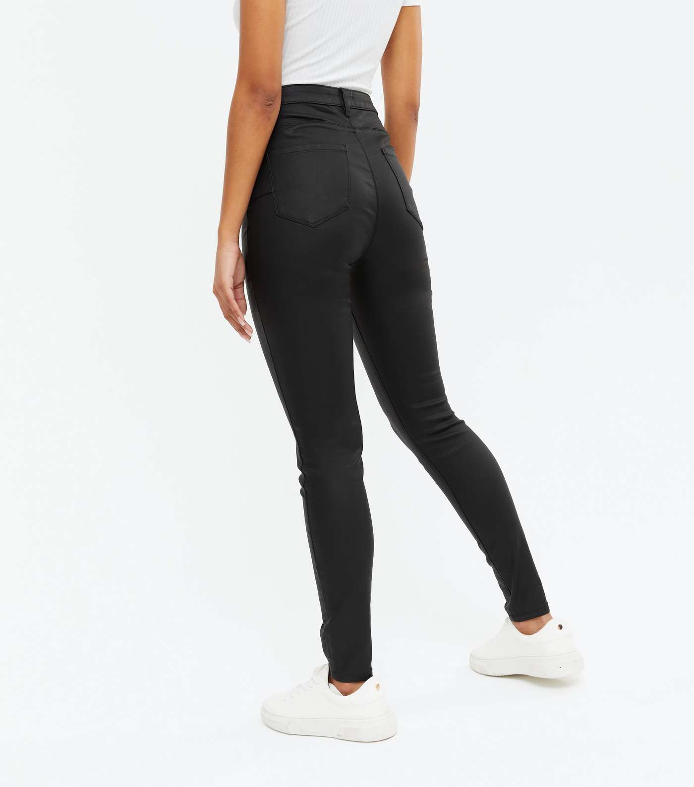 Urban Bliss Black Leather-Look Shaper Jeans Image 4