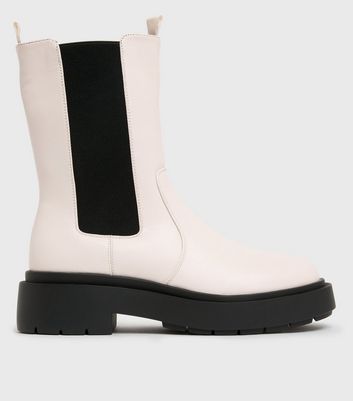 Click to view product details and reviews for Off White High Ankle Chunky Boots New Look Vegan.