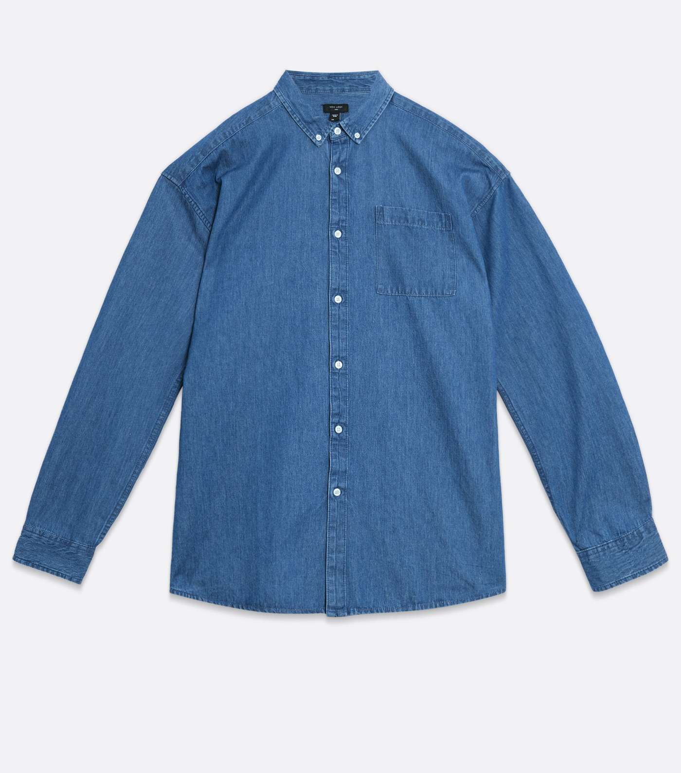 Blue Denim Oversized Shirt Image 5