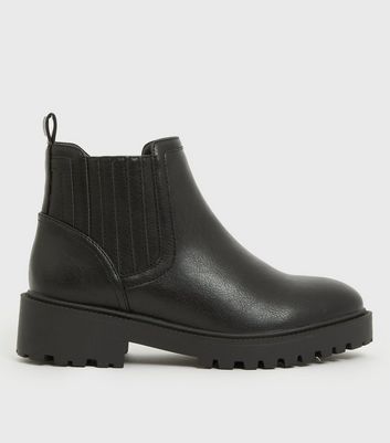 wide ankle black boots