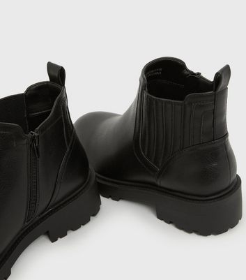 womens wide fit black ankle boots