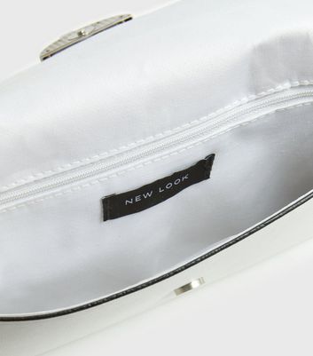 white clutch bag new look