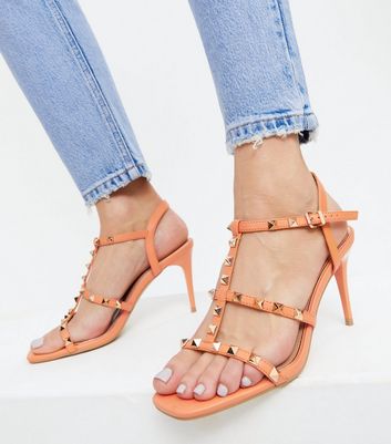 Nude on sale studded sandals