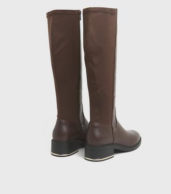 tall boots with stretch back