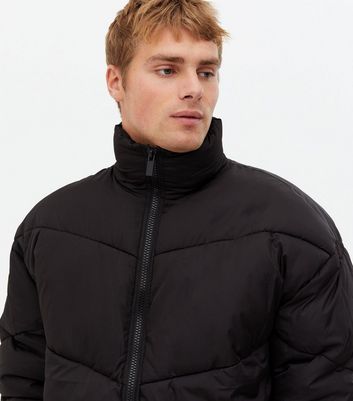 Black High Neck Oversized Puffer Jacket | New Look