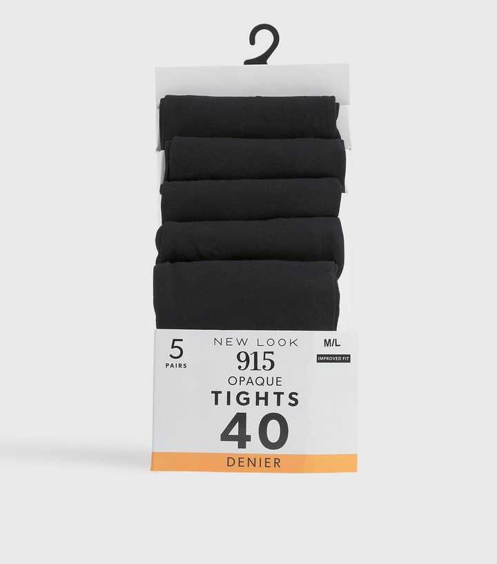 Black 40 Denier Opaque Tights