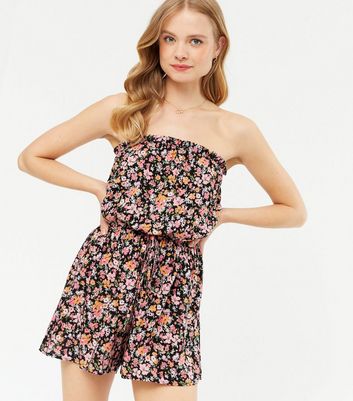 bandeau playsuit new look