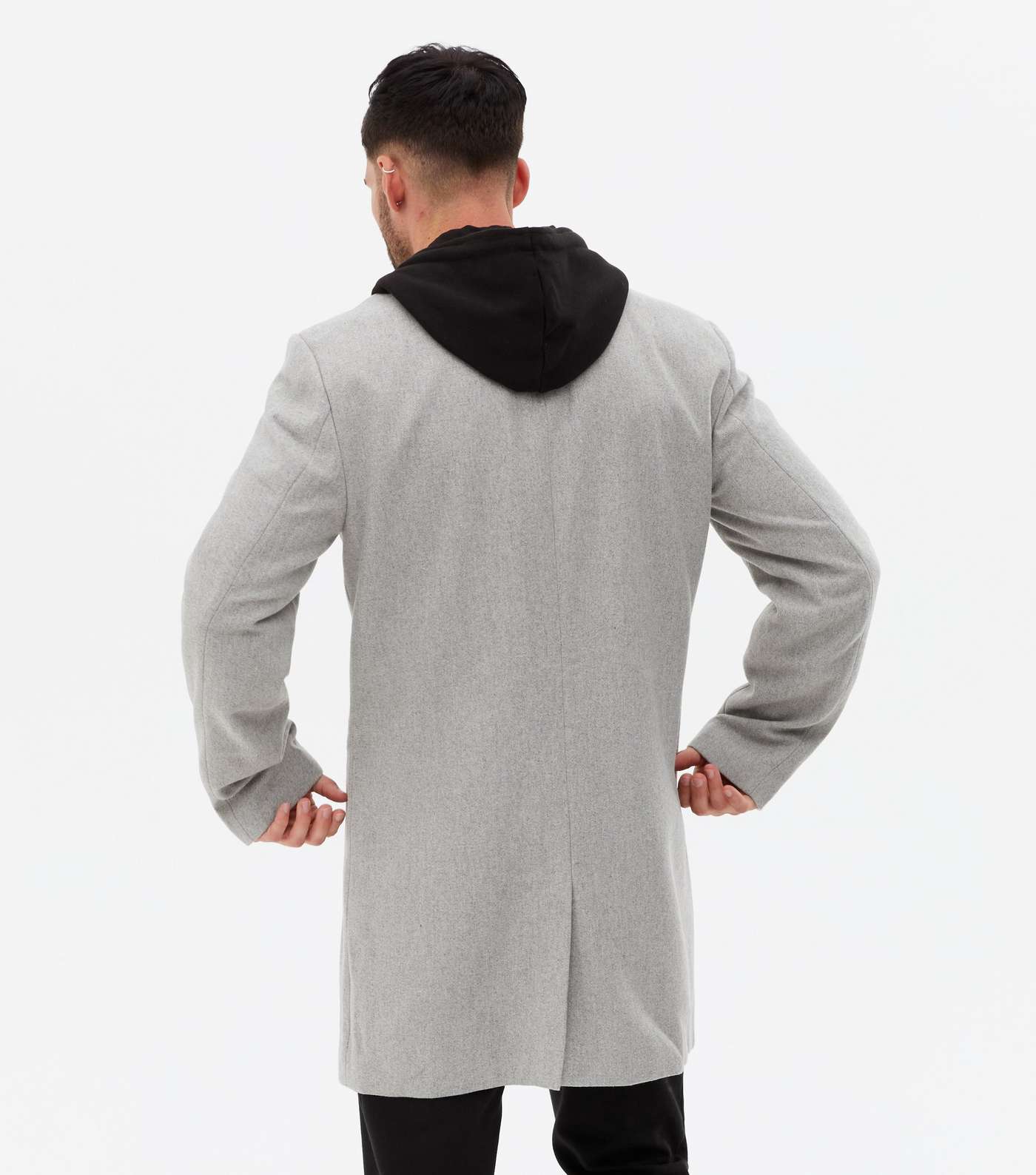 Grey Revere Collar Long Coat Image 4
