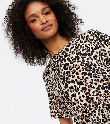 Leopard print hotsell tee dress