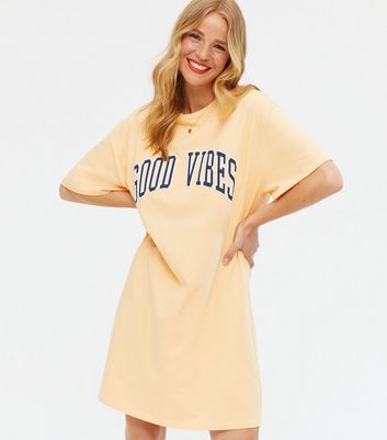 good vibes t shirt dress