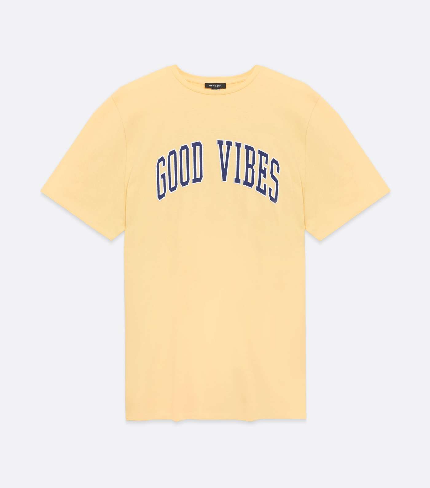 Yellow Good Vibes Varsity Logo T-Shirt Dress Image 5