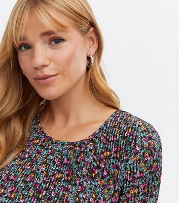 Click to view product details and reviews for Jdy Green Ditsy Floral Plissé Midi Oversized Smock Dress New Look.