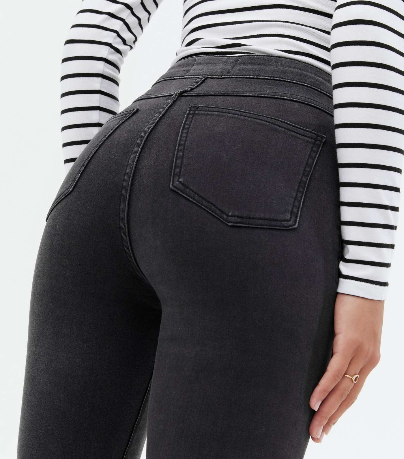 Black High Waist Hallie Super Skinny Jeans Image 4