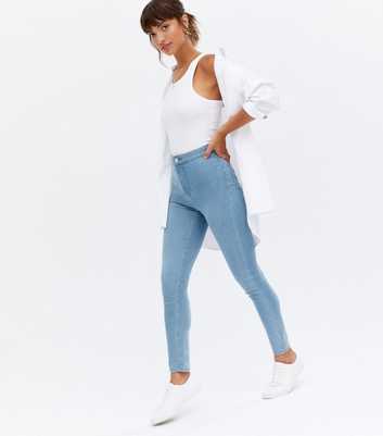 Blue Light Wash High Waist Hallie Super Skinny Jeans