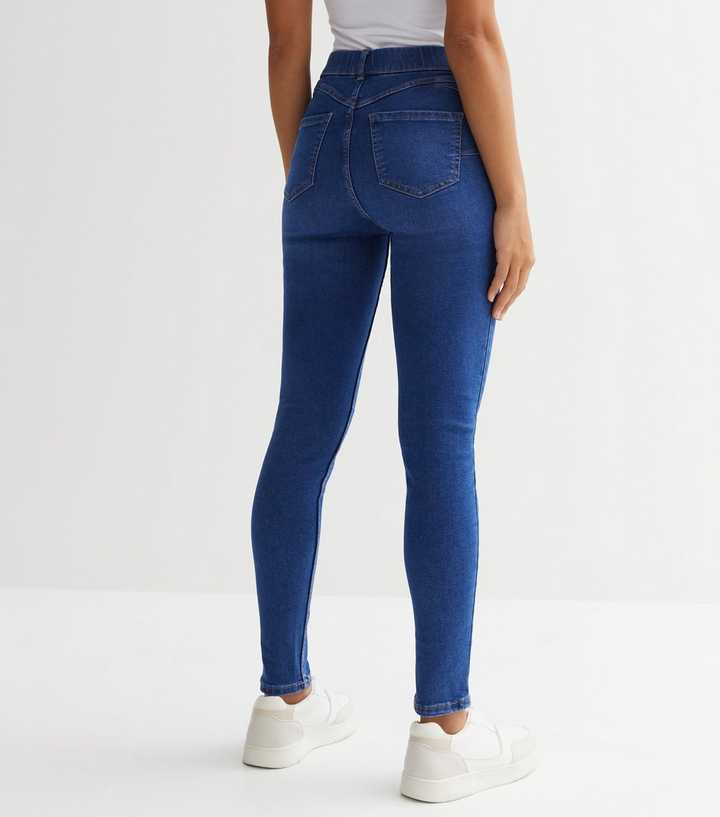 Tall Blue Mid Rise 'Lift & Shape' Extra Long Emilee Jeggings