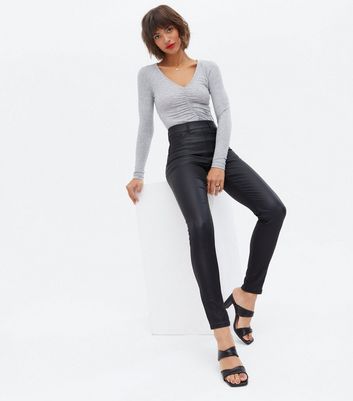 new look jeggings black