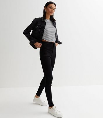 black super skinny jeggings