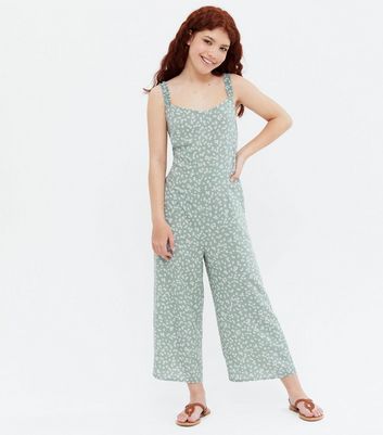 Girls store floral jumpsuit