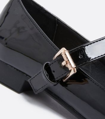 Wide Fit Black Patent Mary Jane Shoes New Look