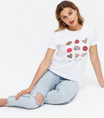 Lips t shirt h&m sale