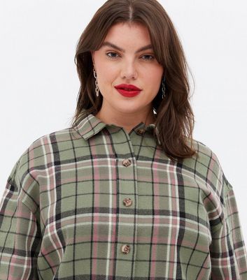 Curves Green Check Brushed Oversized 