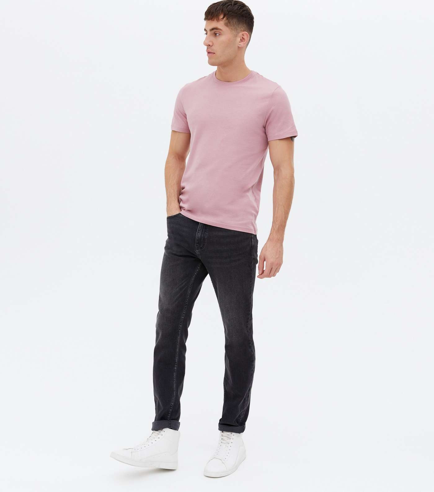 Mid Pink Short Sleeve Crew Neck T-Shirt Image 2
