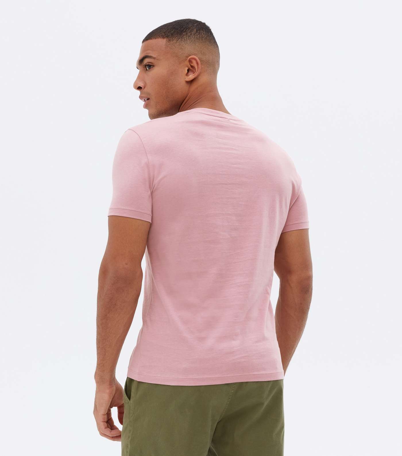 Mid Pink Short Sleeve Muscle Fit Crew T-Shirt Image 4