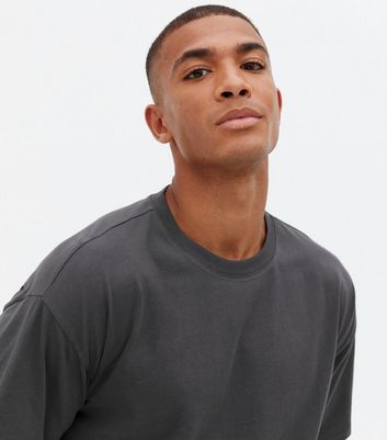 Dark Grey Oversized T-Shirt | New Look
