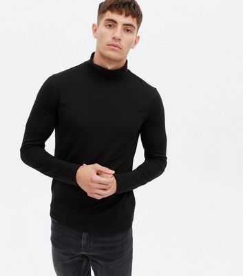 Black Long Sleeve Roll Neck Top New Look