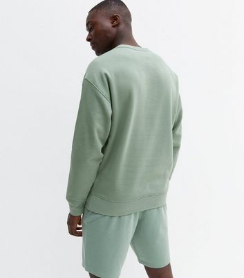 Green Crew Neck Long Sleeve Sweatshirt 