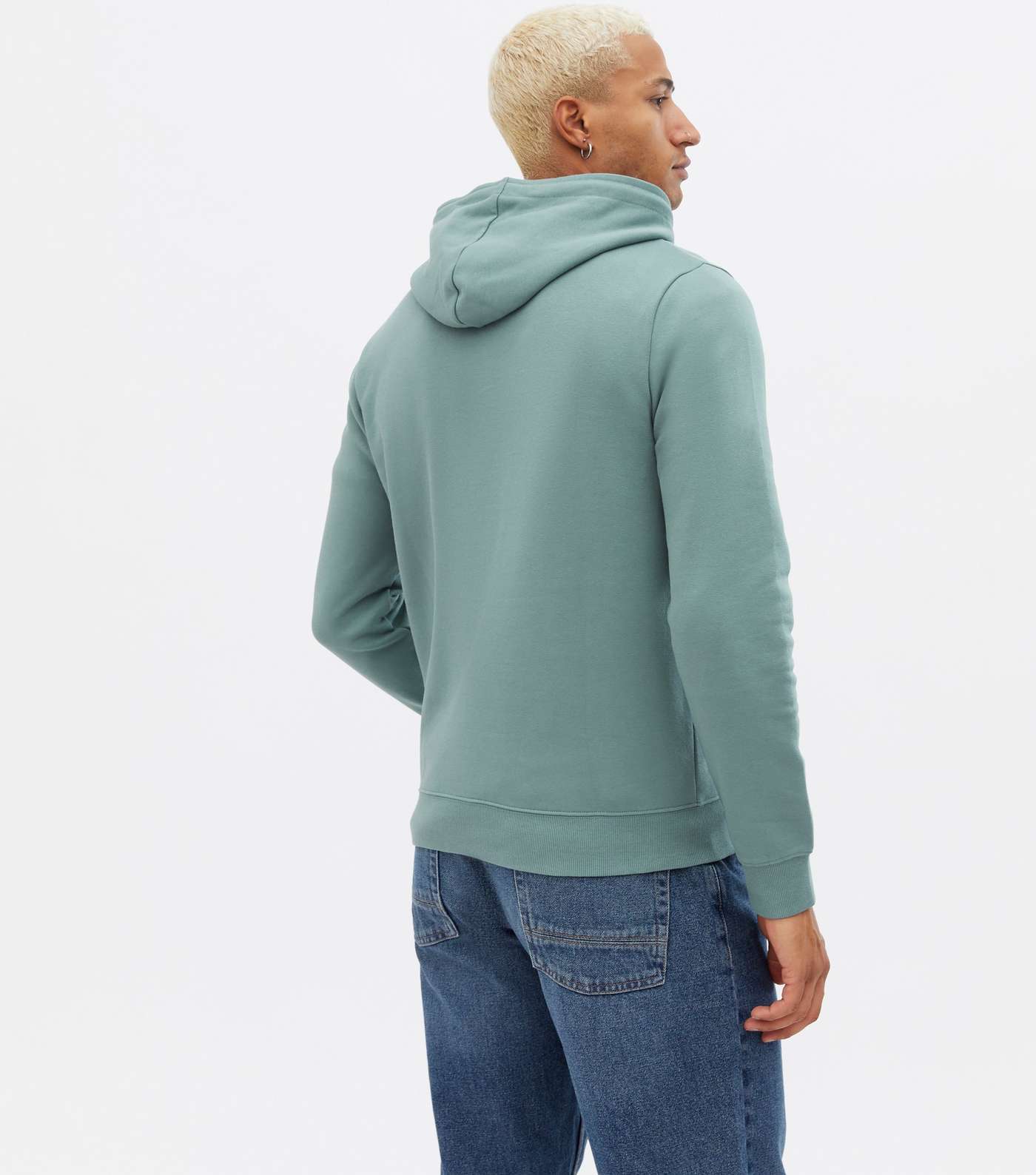 Bright Blue Pocket Front Long Sleeve Hoodie Image 4