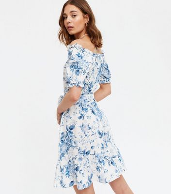 new look denim bardot dress