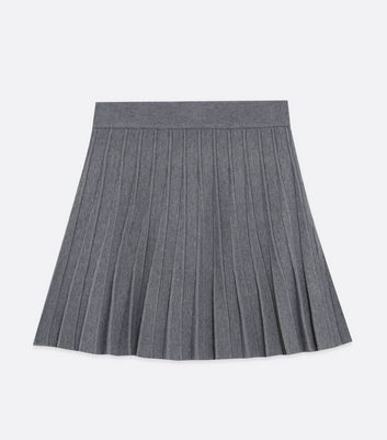 Grey pleated hotsell knit skirt