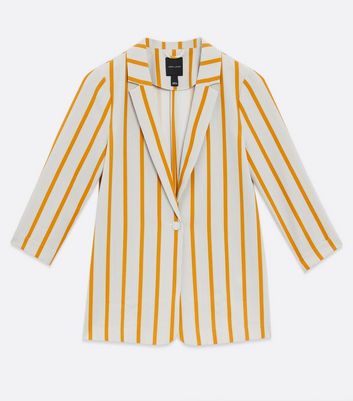 Yellow and white deals striped blazer