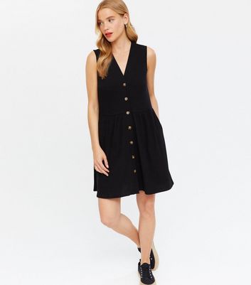 button sleeveless dress