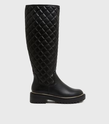 quilted boots new look