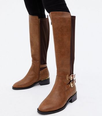 tan buckle boots